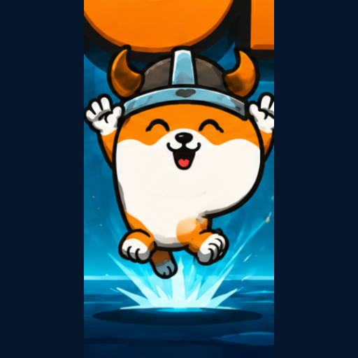 PLOKI jumping with both hands raised